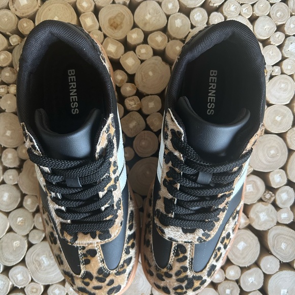 Leopard Print Platform Sneakers - Picture 5 of 6